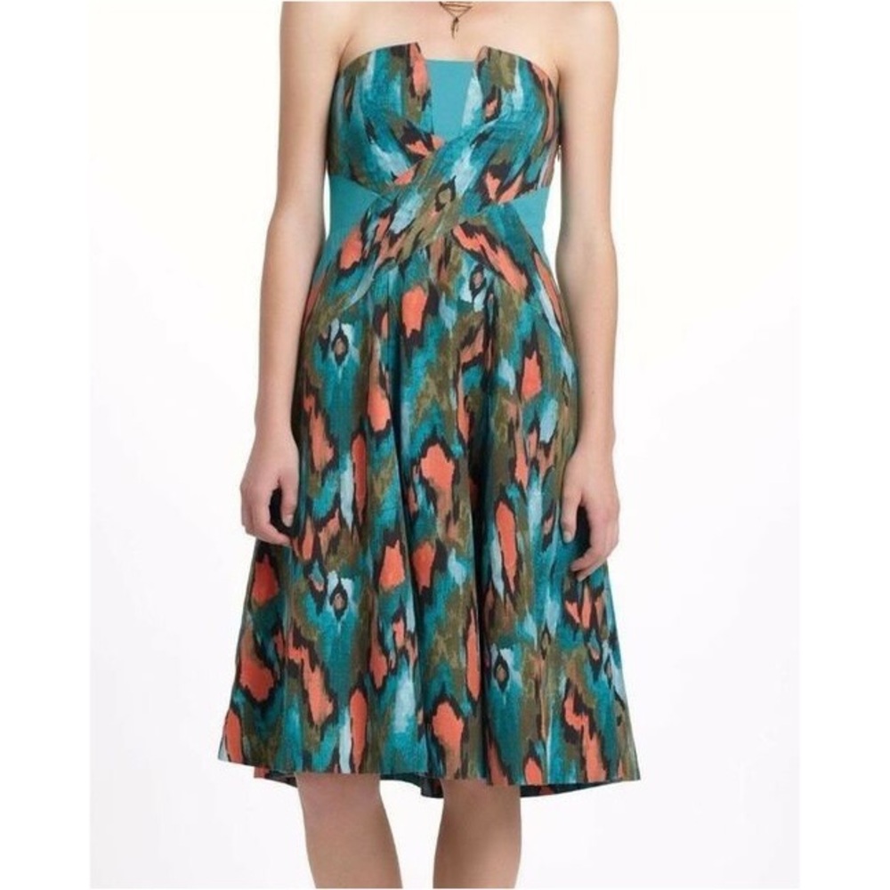 Girls From Savoy, Painted Ikat Cocktail Dress, 14